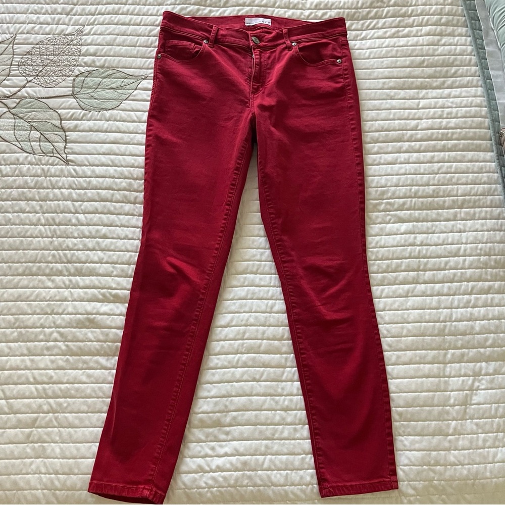 Loft Red Modern Skinny Crop Women's Jeans - Size 8